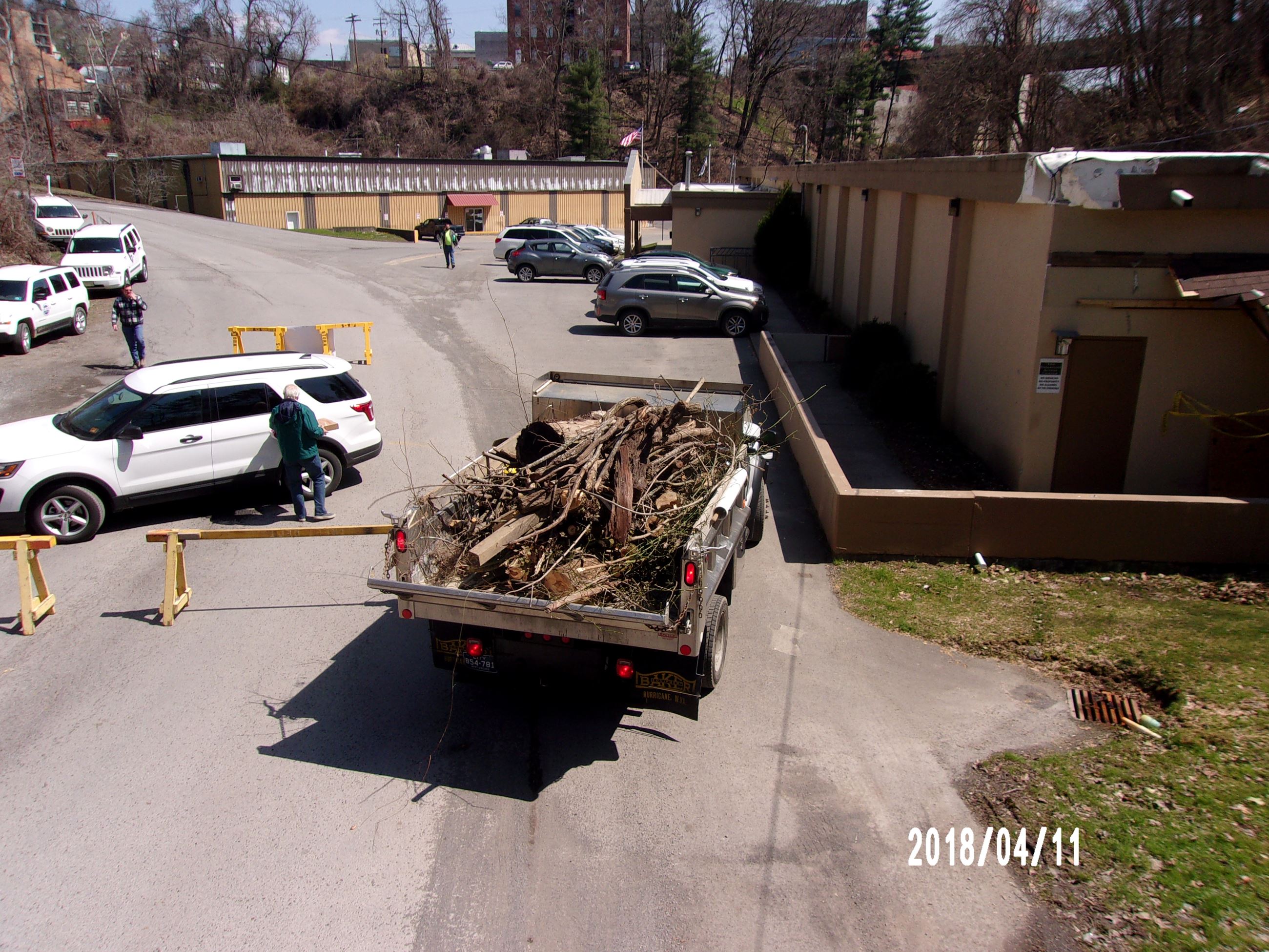 Truck Hauling off Branches